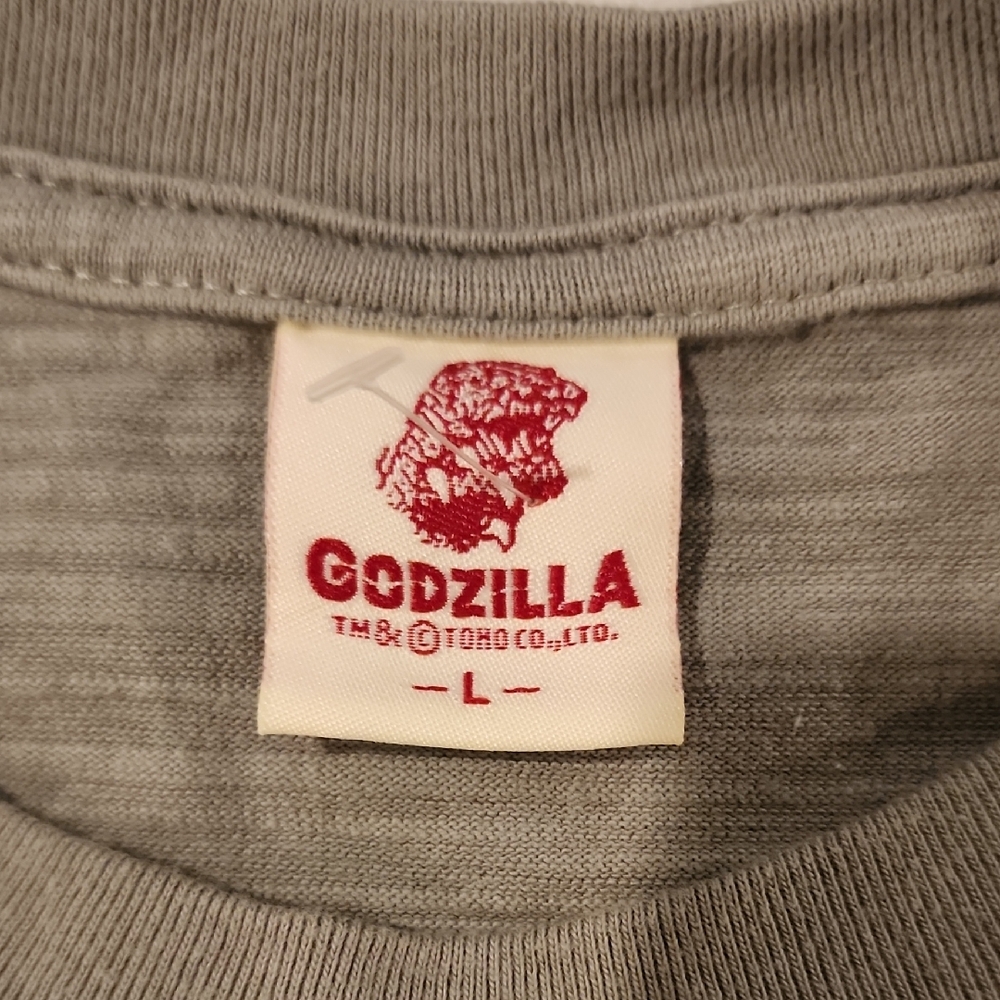 Godzilla Graphic Gray Men's T-Shirt - Picture 2 of 4